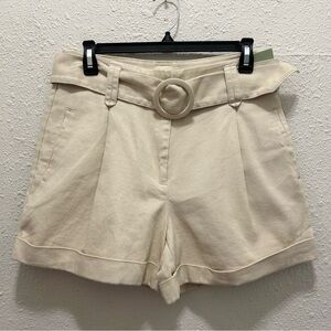 Ryegrass Women's Pleated Belted Shorts in Sandshell NWT Size 6